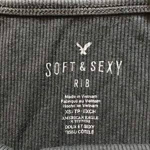 American Eagle Outfitters Tops - American eagle "Soft and Sexy" ribbed gray cami American Eagle Outfitters Tops - American eagle "Soft and Sexy" ribbed gray cami